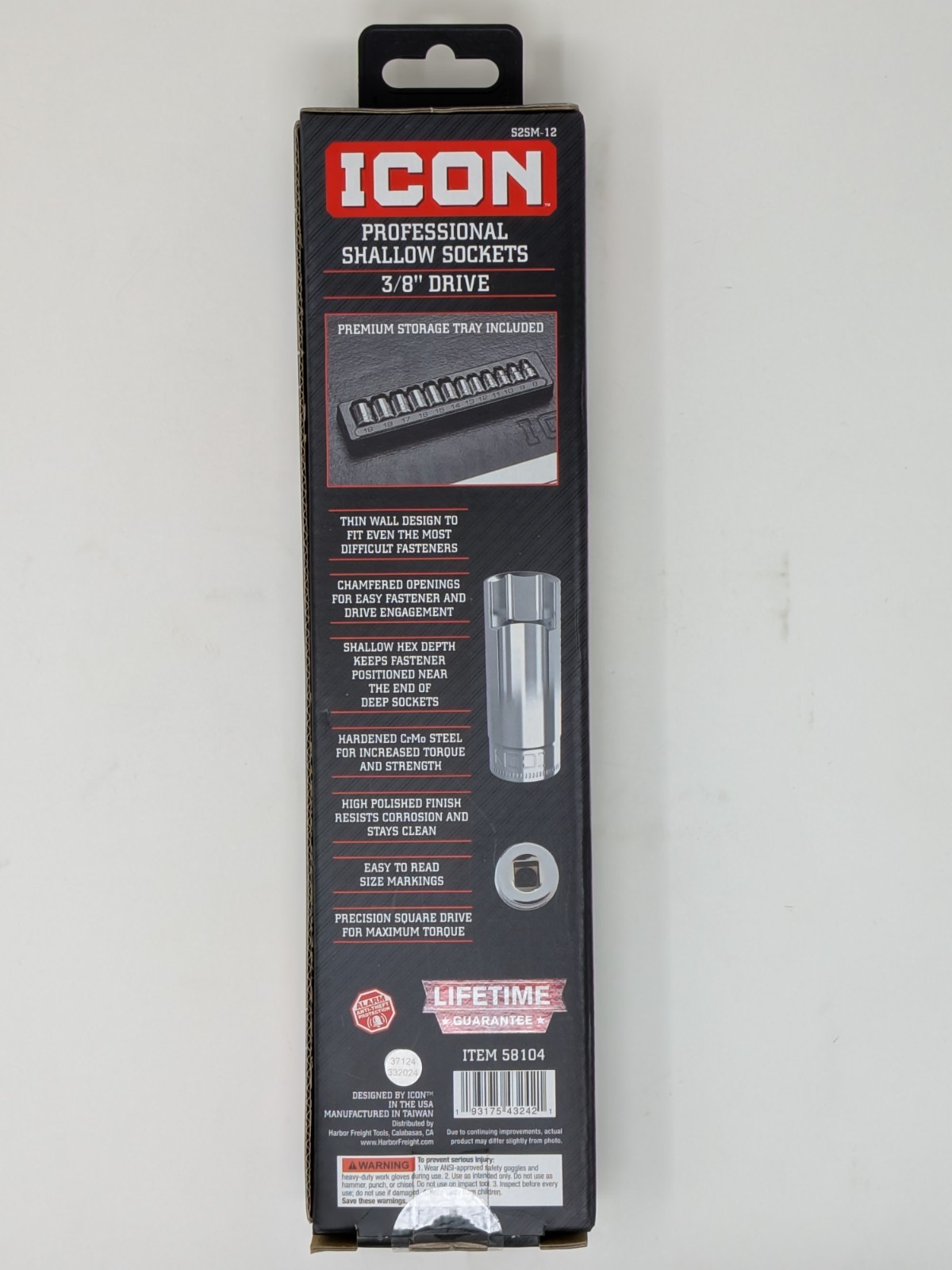 Icon Professional Shallow Metric Socket Set 3/8 in. Drive | S2SM-12 | 58104