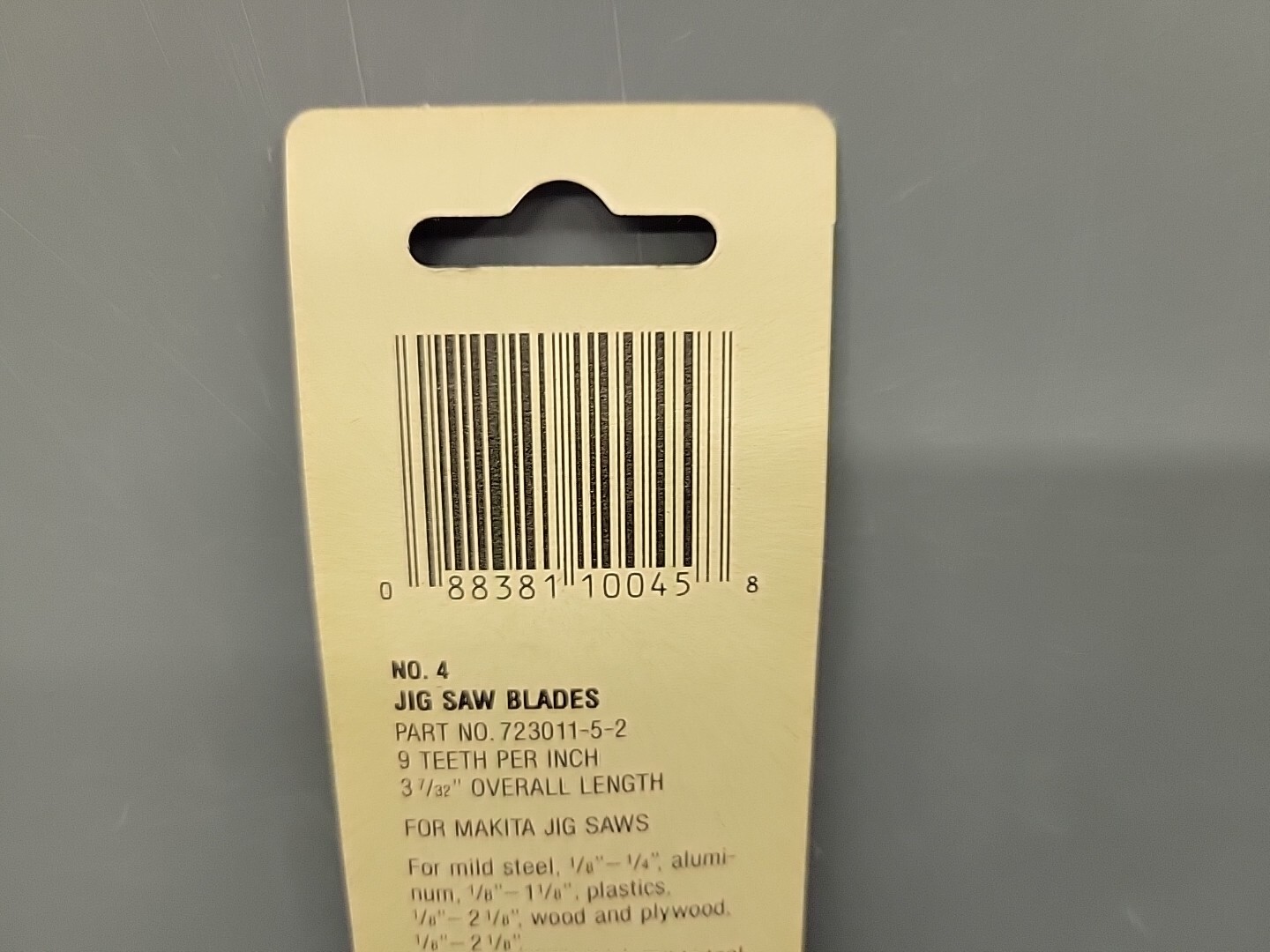 Makita No. 4 JigSaw Blade 723011-5-2 WOOD & METAL 9 Teeth TPI New Old Stock