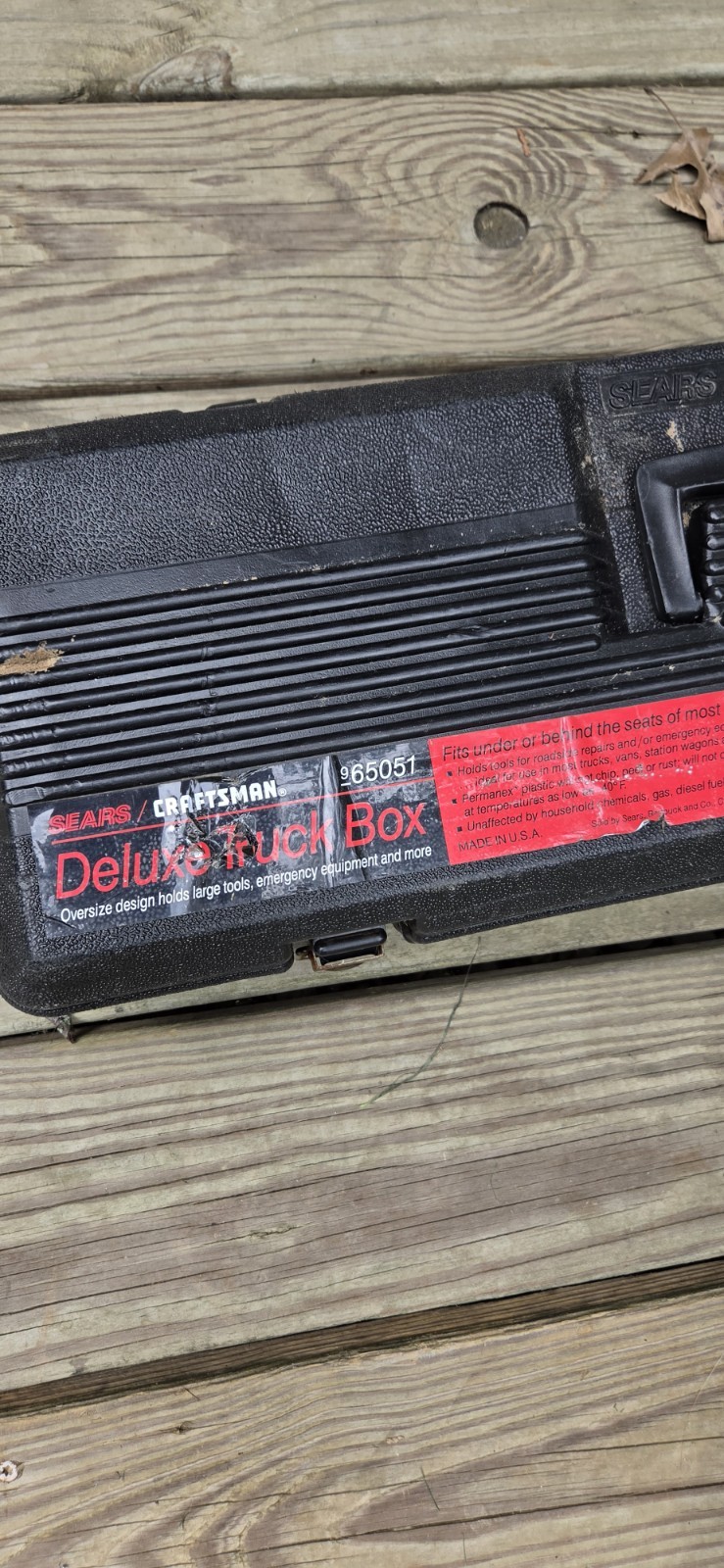 Sears Craftsman 25″ Deluxe Truck Tool Box 65051 Low Profile Made In USA Vintage