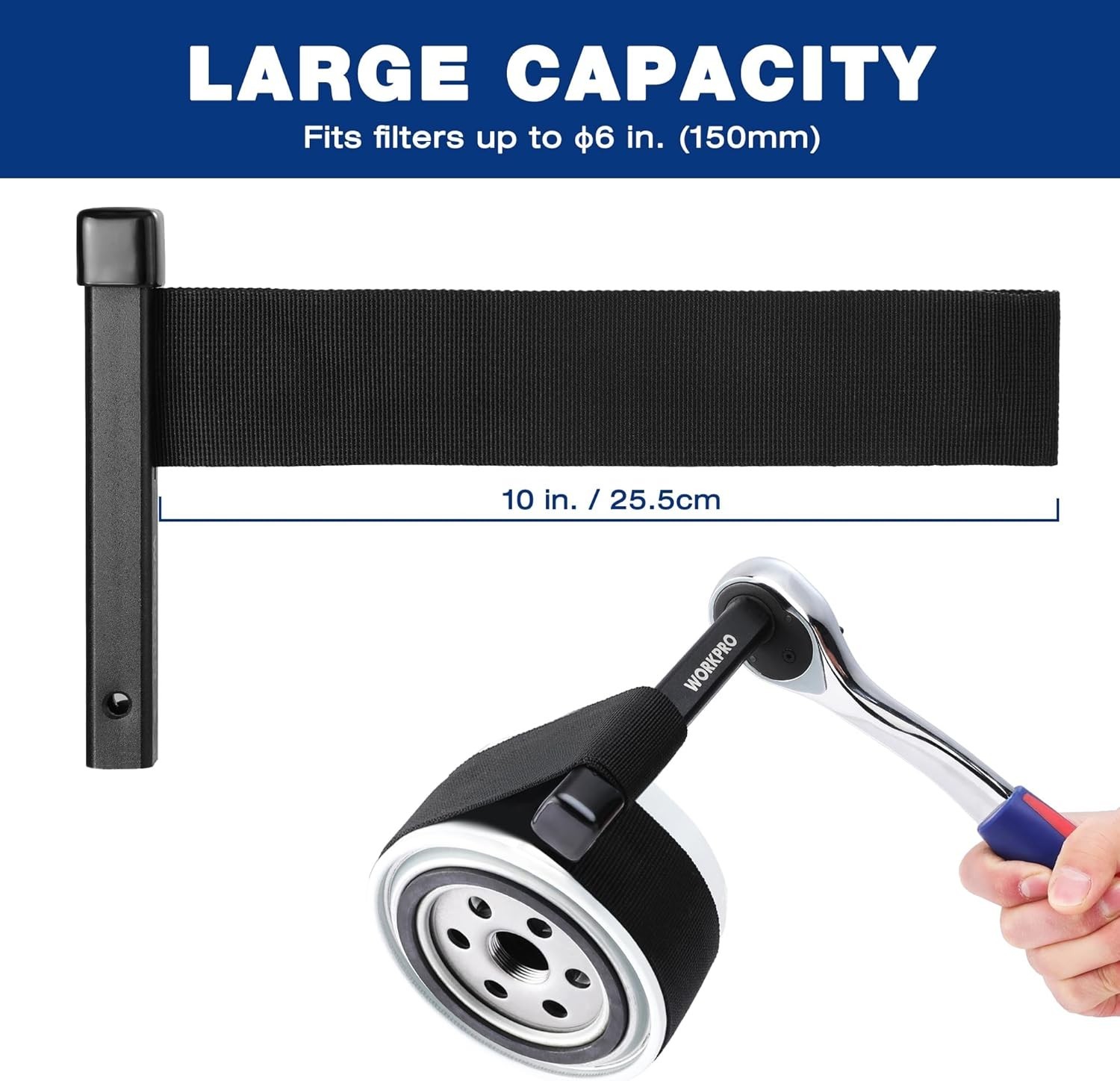 1/2″ Oil Filter Wrench Adjustable Strap Wrench Universal Heavy Duty Removal Tool