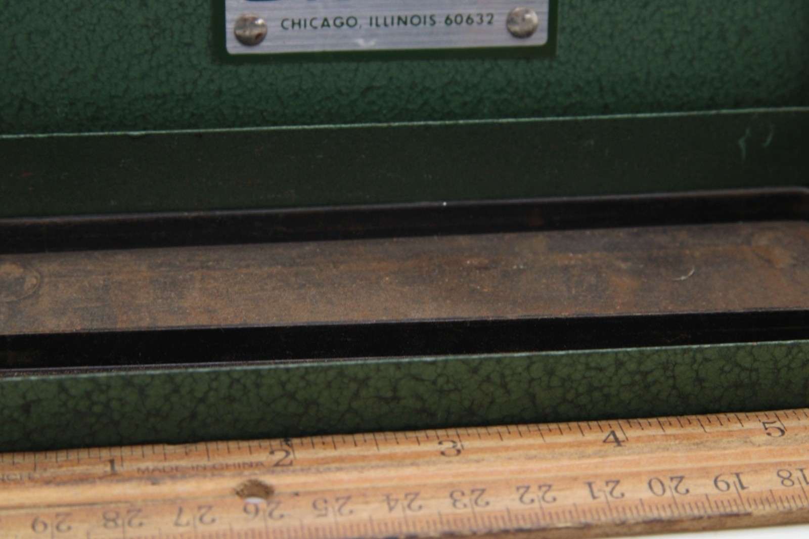 SK Tools 6-1/2″ x 2-1/4″ Green Metal Socket Set Tool Box w/Tray USA NO TOOLS