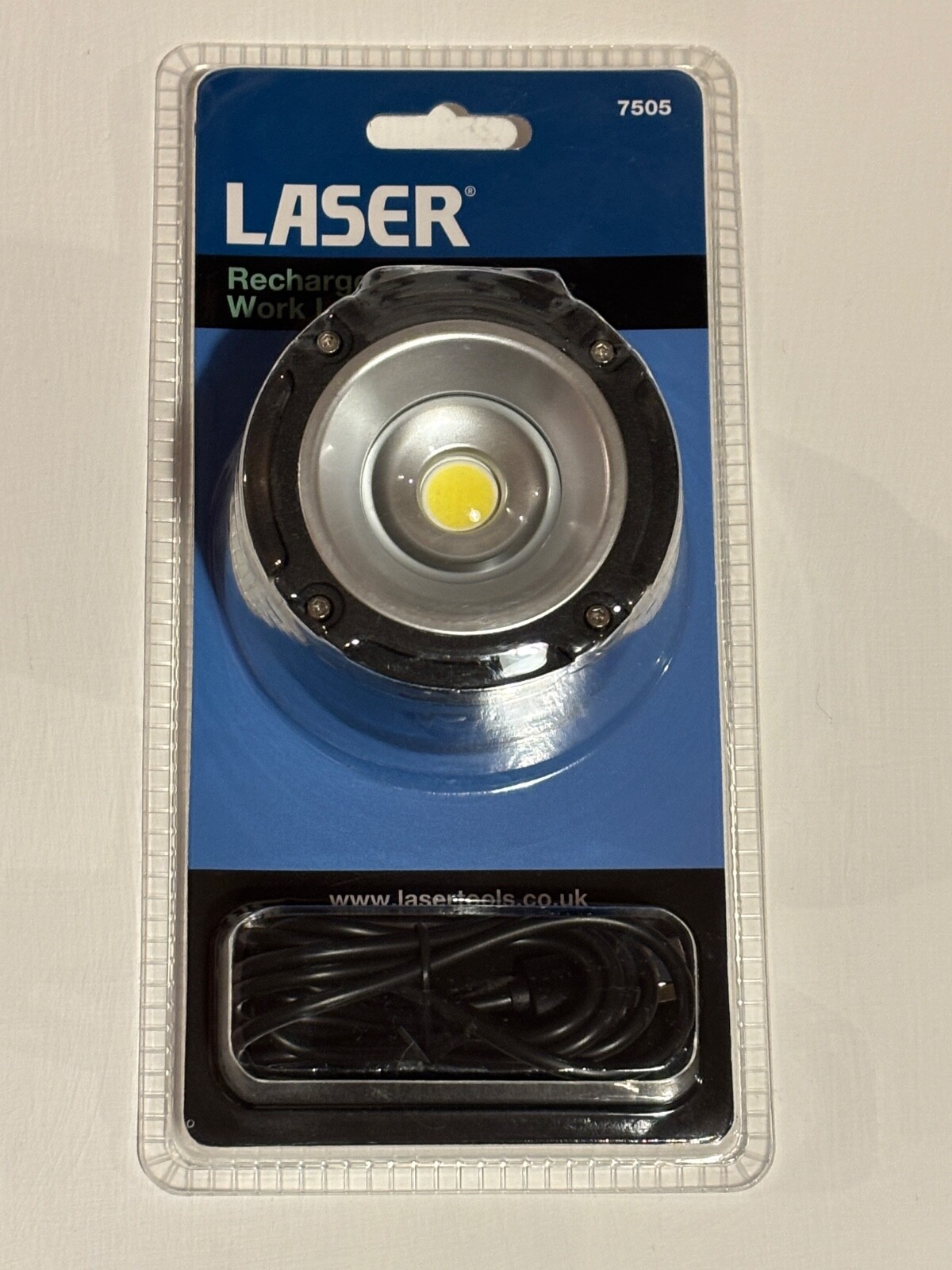 Laser 7505 Rechargeable Mini Work lamp 5w COB 600ml (H) 300ml (L) new sealed
