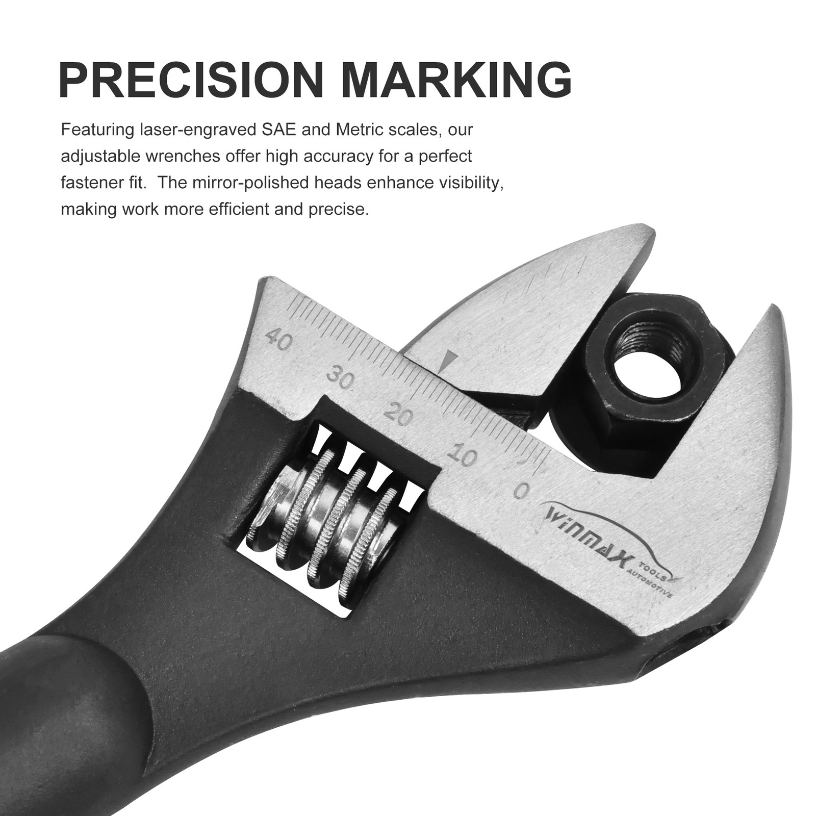 10″ 12″ 16″Adjustable Construction Spud Wrench Set SAE &Metric Scale Marked 3pcs
