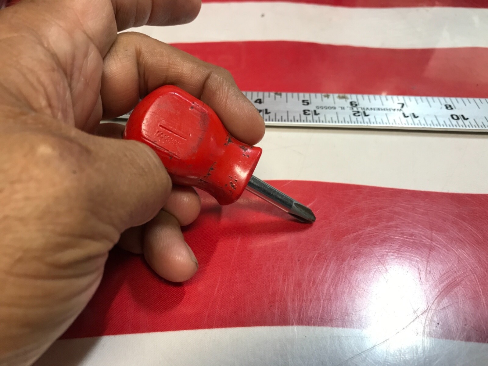 Mac tools screwdriver Phillips #2 stubby P212XA red 4444