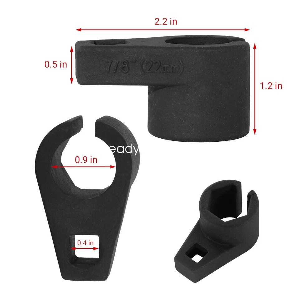 7/8-Inch 22mm Offset Oxygen O2 Sensor Socket Wrench Removal Tool Drive 3/8″ US
