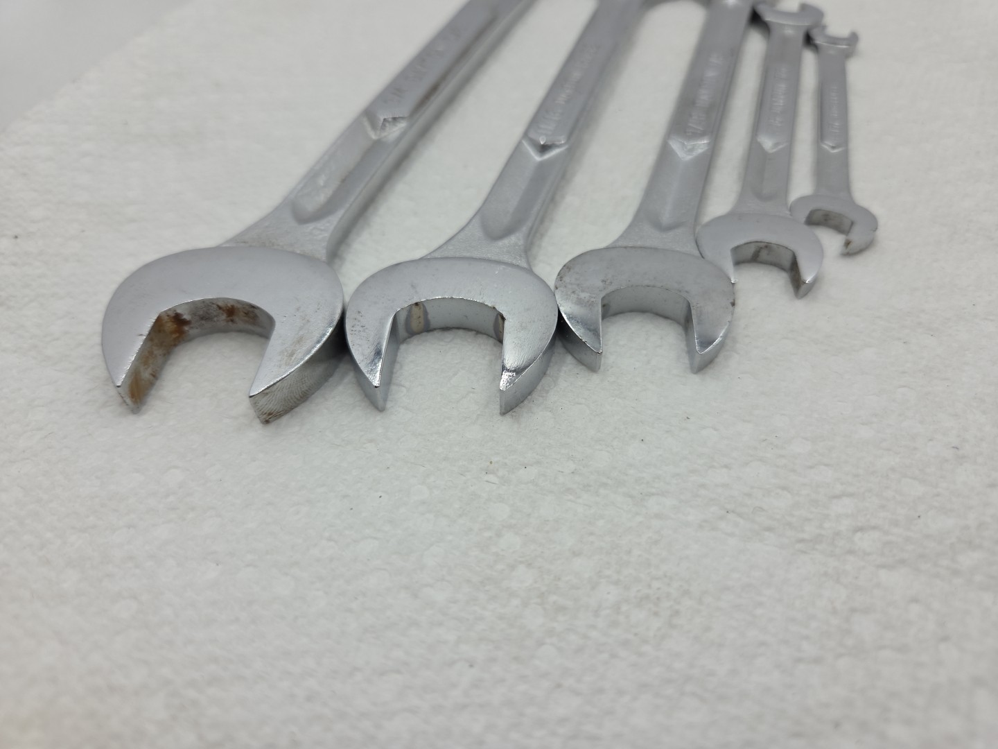 Vintage Dayton 5 Piece Open End Wrench Set – 1/4″ To 3/4″ No. 4X140 Made In USA