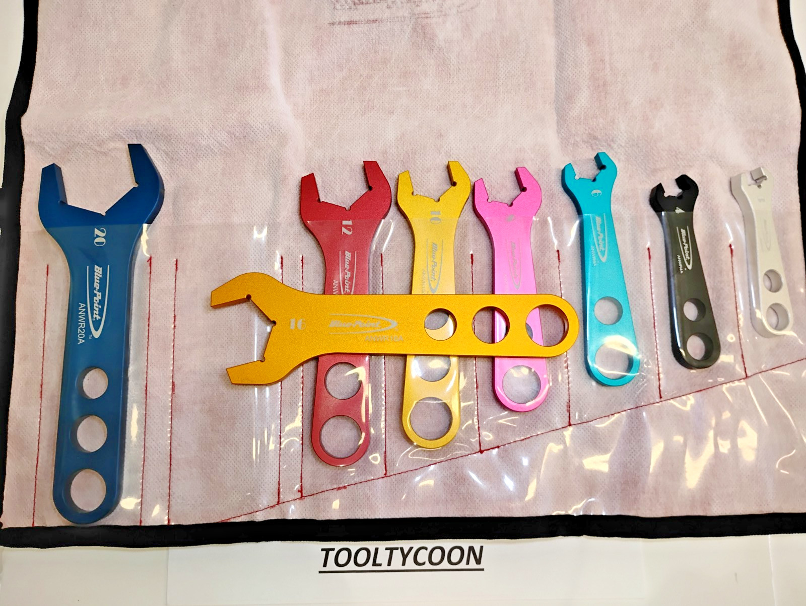 Blue Point Tools USA NEW Open End Wrench SET aluminum 8pc ANWR708A
