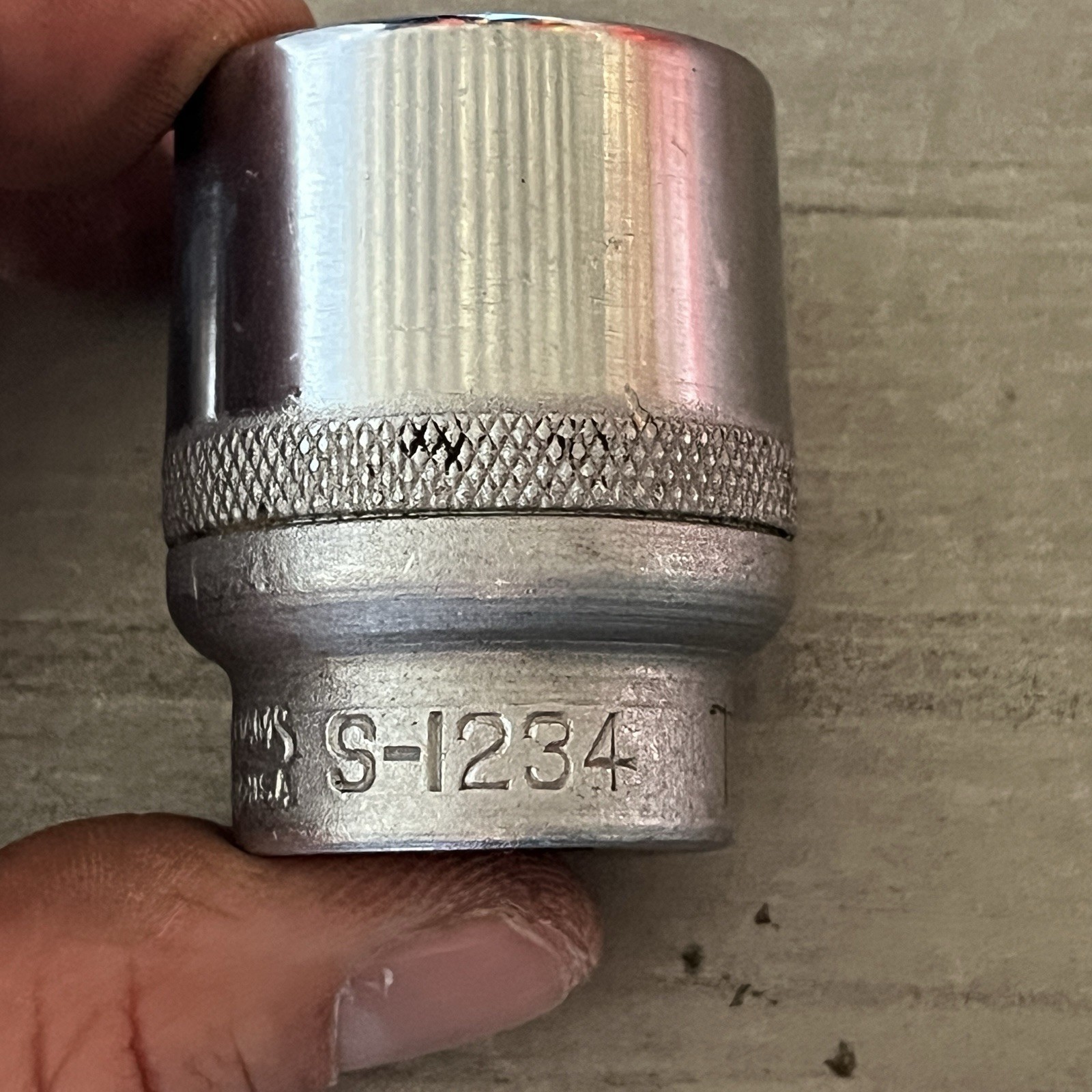Williams S-1234 1/2″ drive 12pt Shallow Socket, Size 1-1/16″ Chrome USA