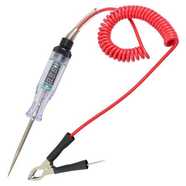 Digital Display Automotive Test Light and LED Circuit Tester 12V 24V Compatible