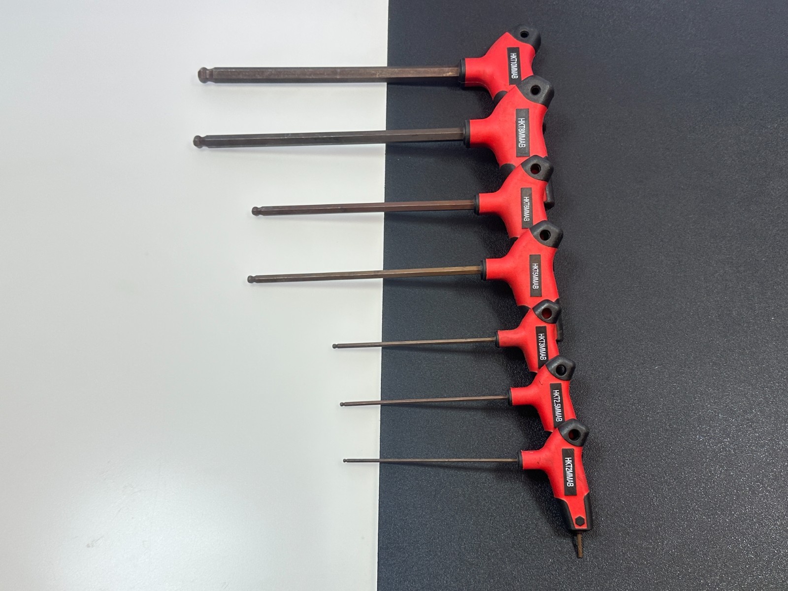 MAC Tools 7pc Bi-Material T-Handle Ball-End Hex Key Set Metric 2mm-10mm
