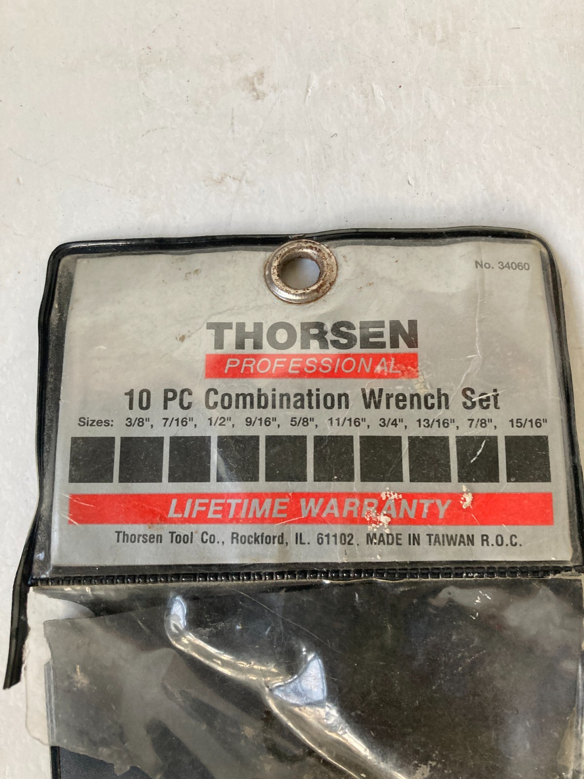 Vintage Thorsen 10 Pc SAE Combination Wrench Set 3/8-15/16 USA