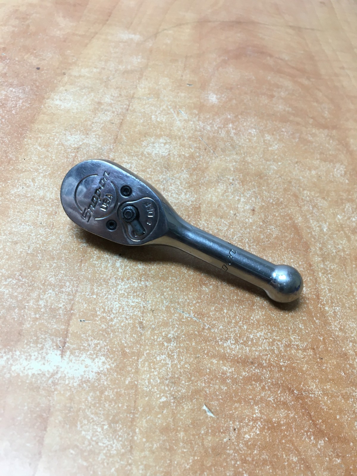 Snap-on FK830 3/8″ Drive Short Stubby Ratchet Socket Wrench 4″ long