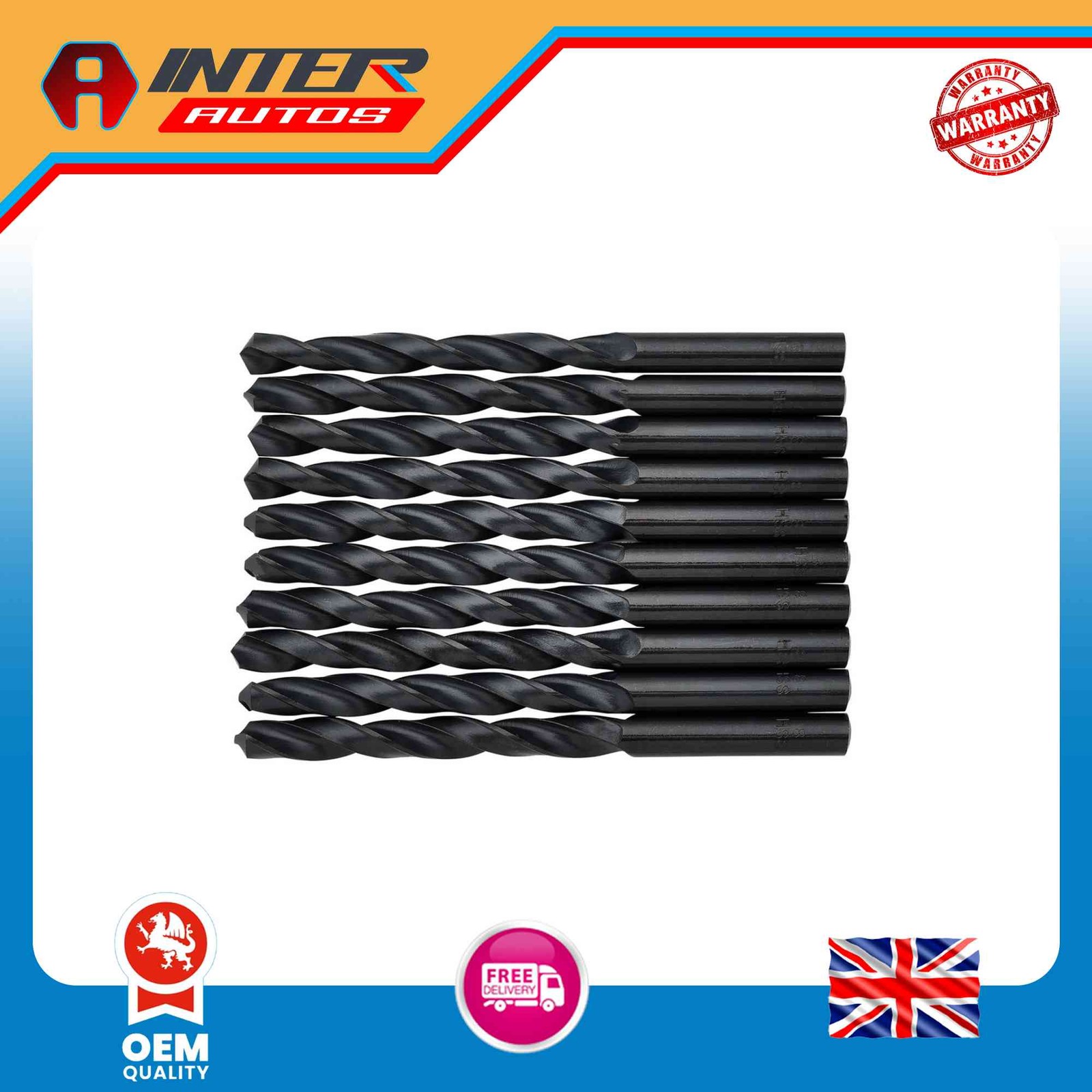 Draper Expert HSS Drill Bit, 8.0 x 220mm (Pack of 10) 38813