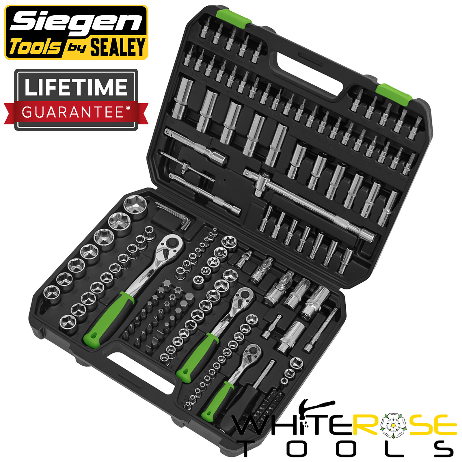 Sealey Socket Set WallDrive Metric 4-32mm Siegen 171pc 1/4″ 3/8″ 1/2″ Drive