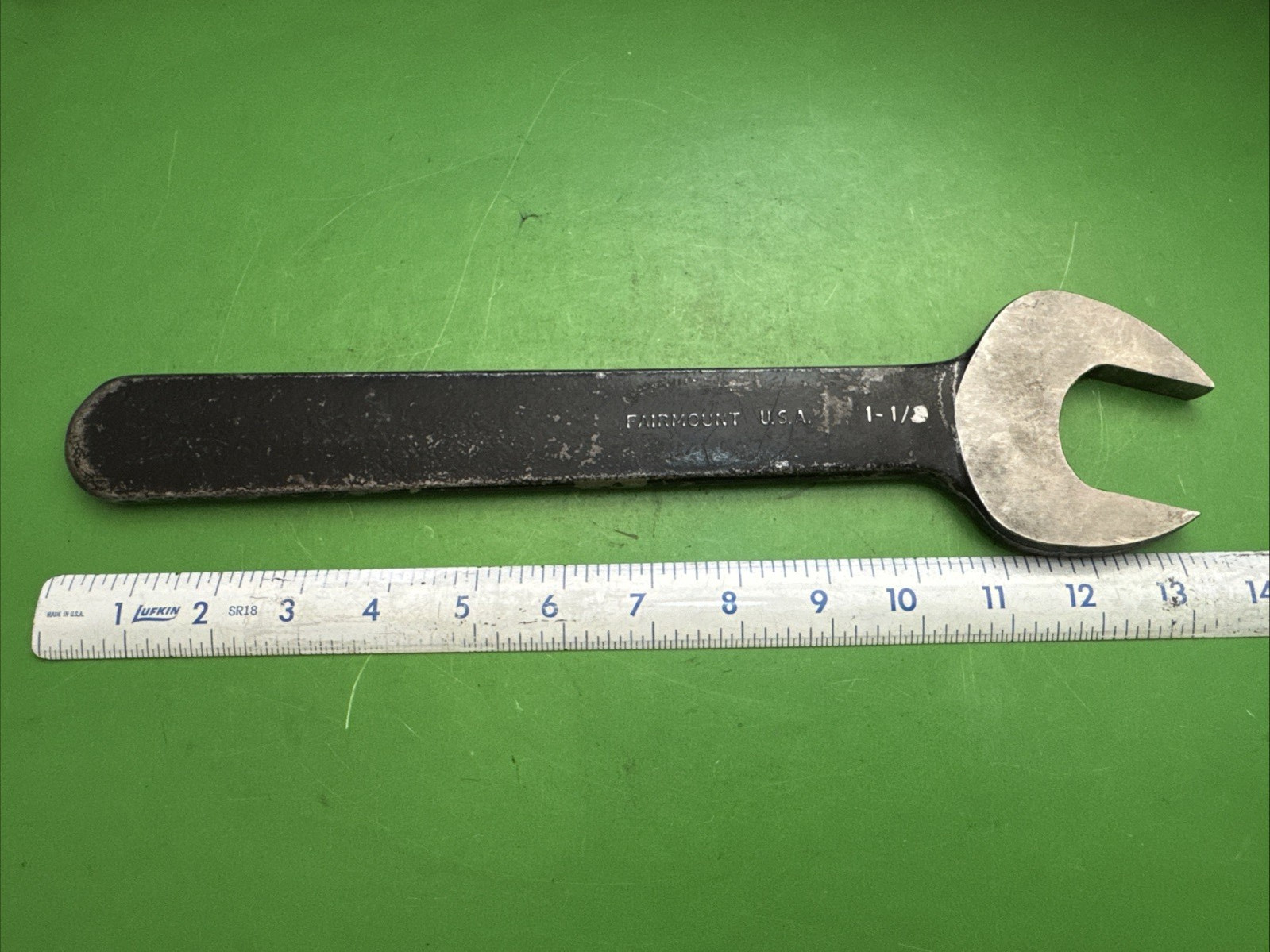 Vintage Fairmount Tools USA 13.5″ Long SAE Size 1-1/2″ Open End Wrench Model 709