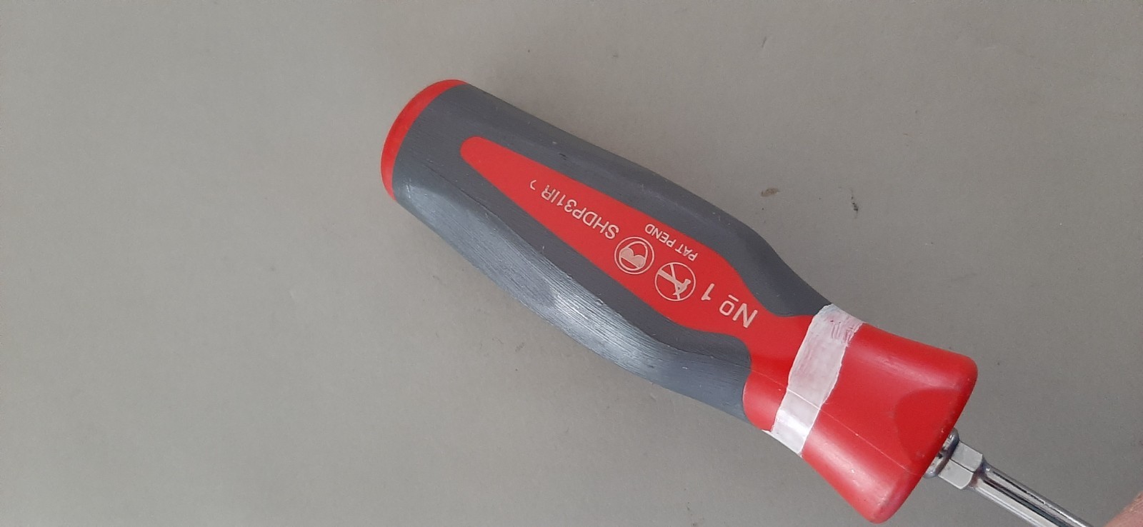 Snap-on SHDP31IR No # 1 Phillips Red Gray Instinct Grip Screwdriver USA Marked