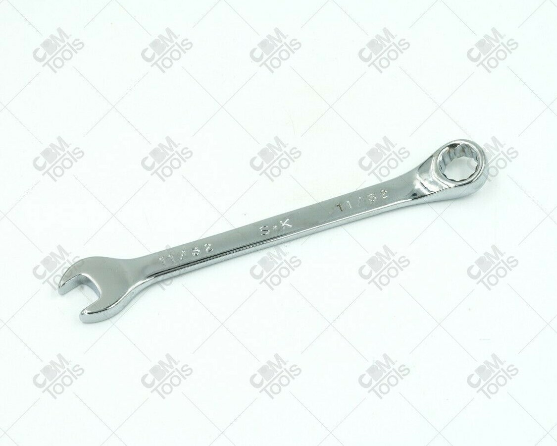 SK Hand Tools 88291 11/32 Inch 12pt SuperKrome Combination Wrench New