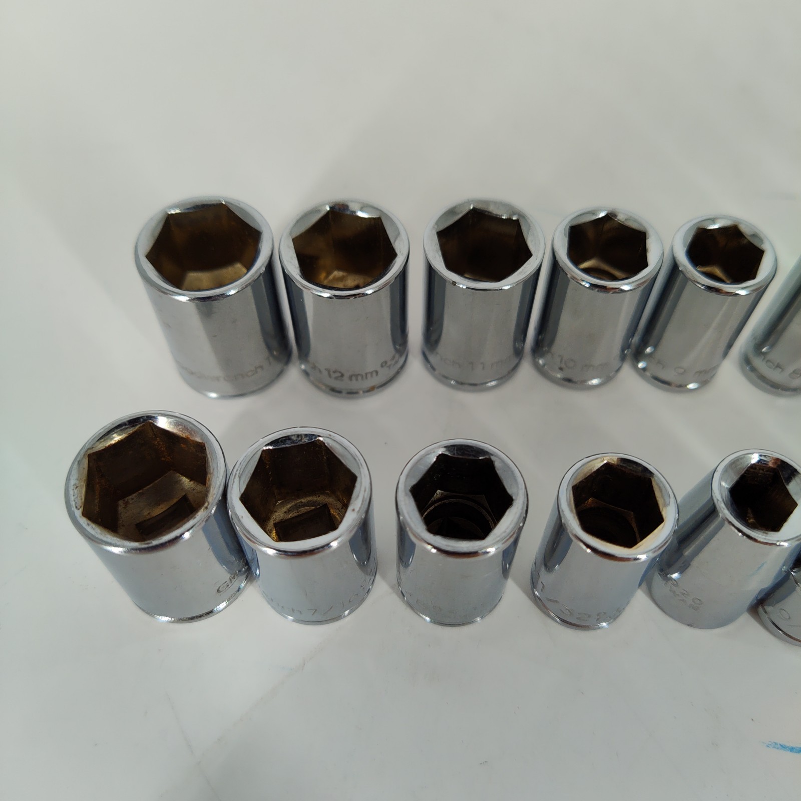 23X GM Goodwrench 1/4″ Drive SAE 6 Pt Socket Vtg 2″ Extension