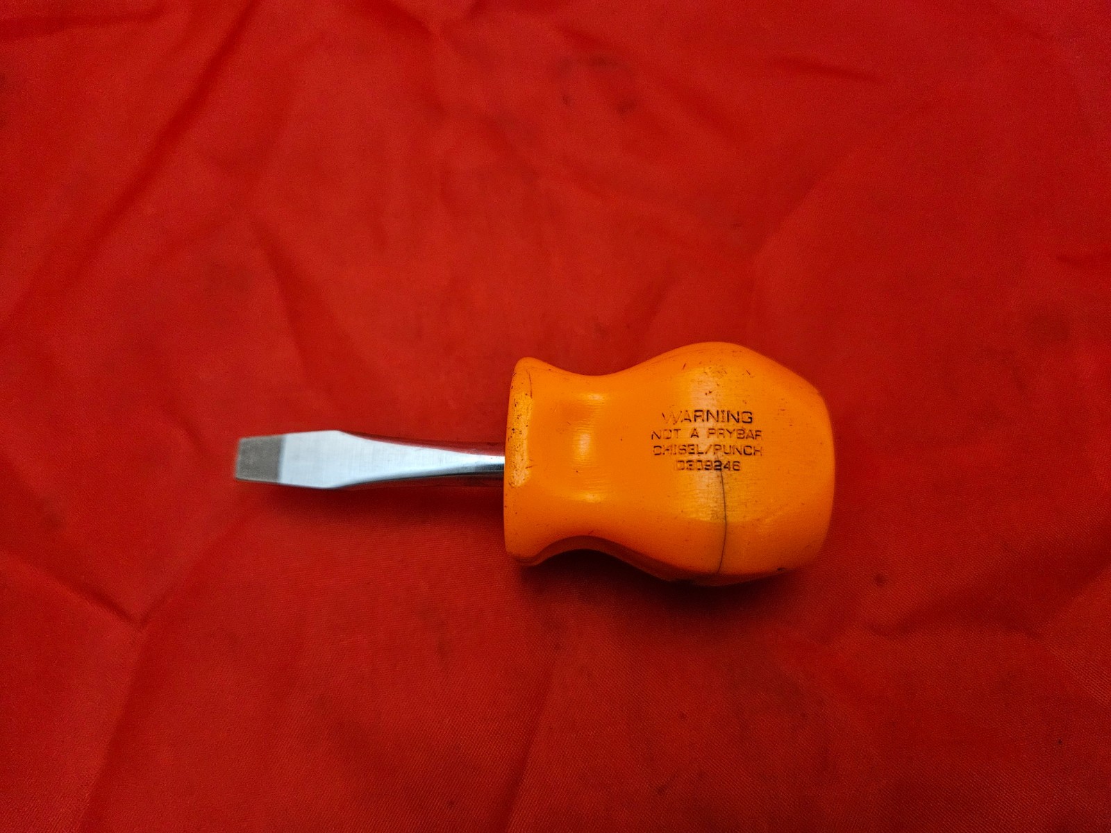 Snap-on SDD1 1/4″ Flat Head Stubby Screwdriver Orange Hard Handle USA AS IS i1