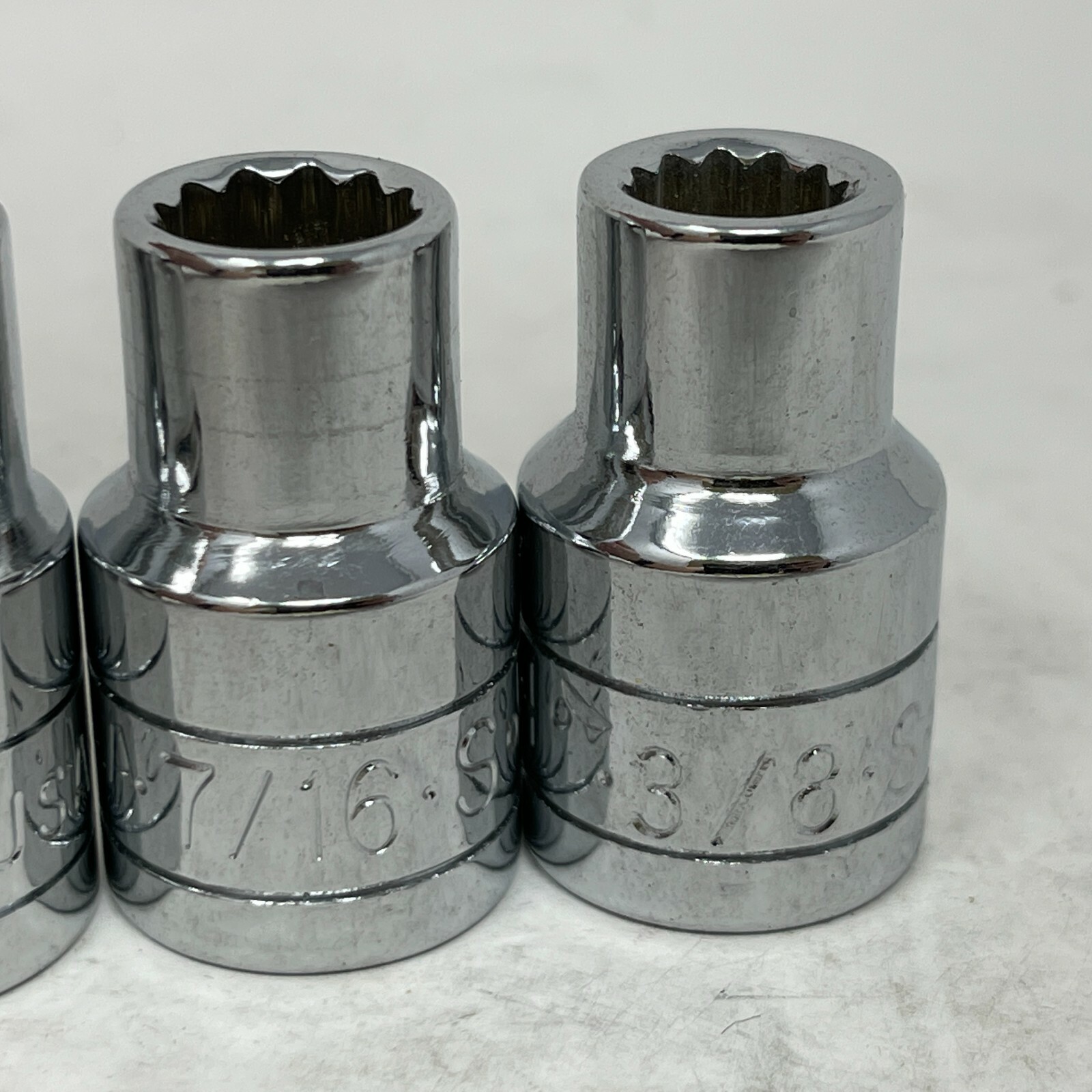 SK Tools 12Pts 1/2” Drive 8 Socket Set 40212 3/8″ To 40132 1″ New Old Stock SAE
