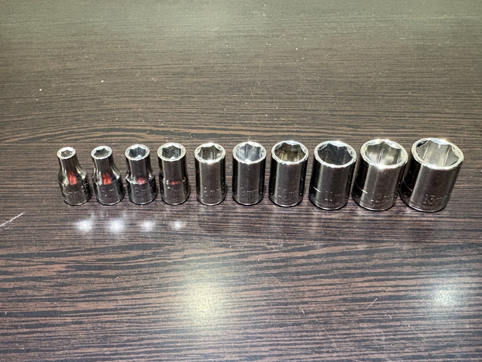 Craftsman 10pc 1/4 Drive 6Pt Metric Socket Set 4MM-13MM G 435XX Made in USA