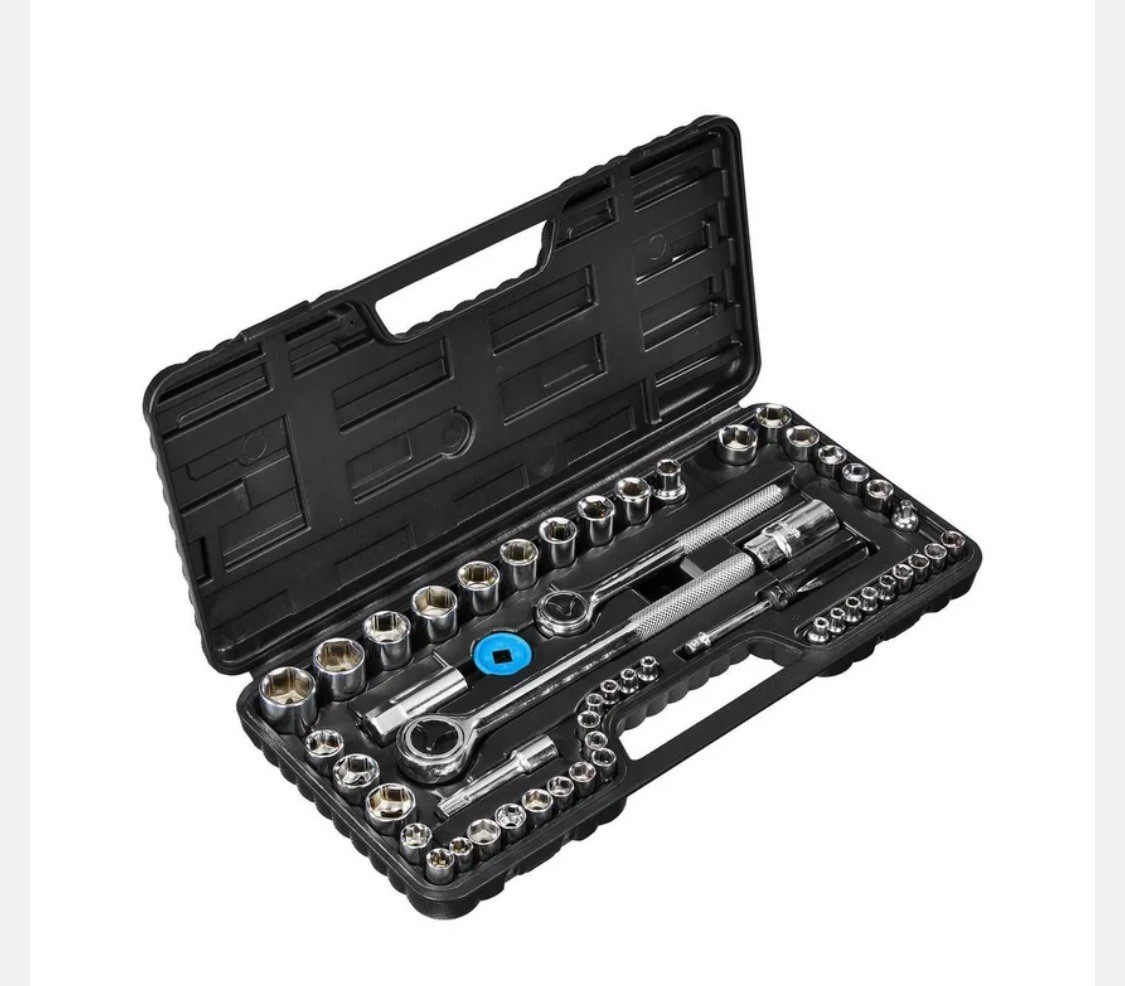 PITTSBURGH 1/4 in., 3/8 in., 1/2 in. Drive SAE and Metric Socket Set, 51-Piece