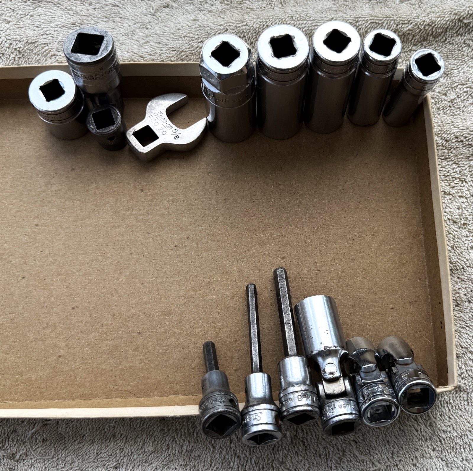 LOT OF 15 SNAP-ON SOCKETS – AS PICTURED