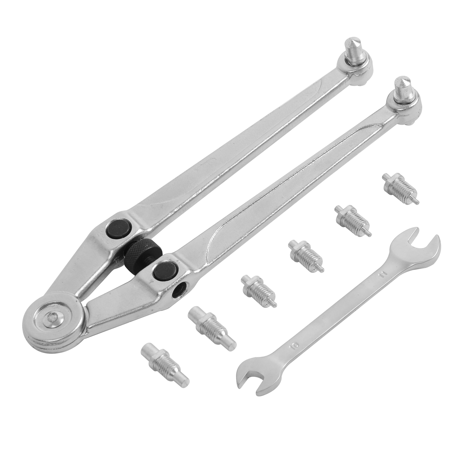 Adjustable Pin Spanner Set Gland Nuts Wrench with top holes, 25/32″ – 3-15/16″
