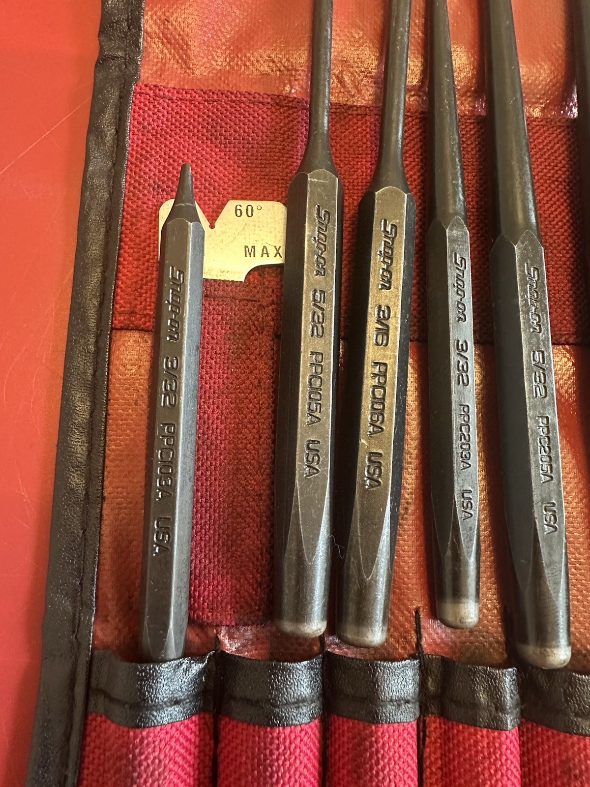 Snap On 11 pc Punch and Chisel Set PPC710BK.