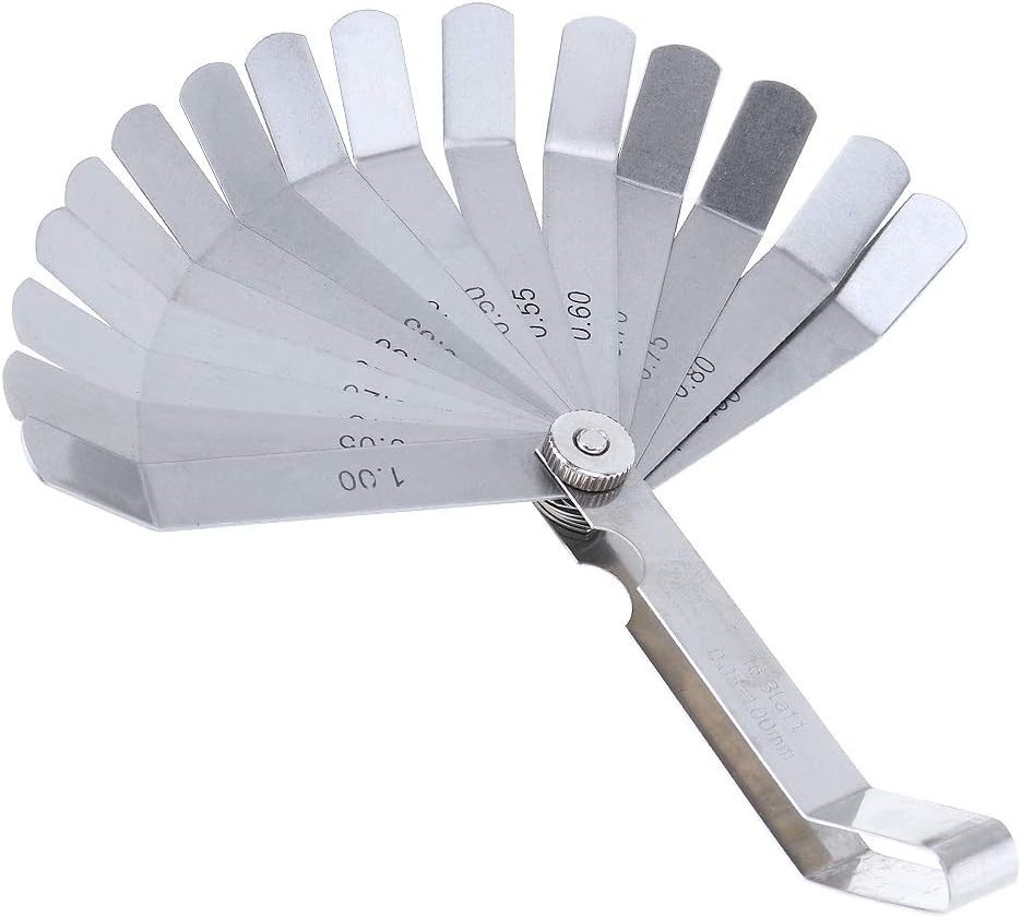 16-Piece Curved Steel Filler Gauge Tool – Essential for Woodworking Measurements