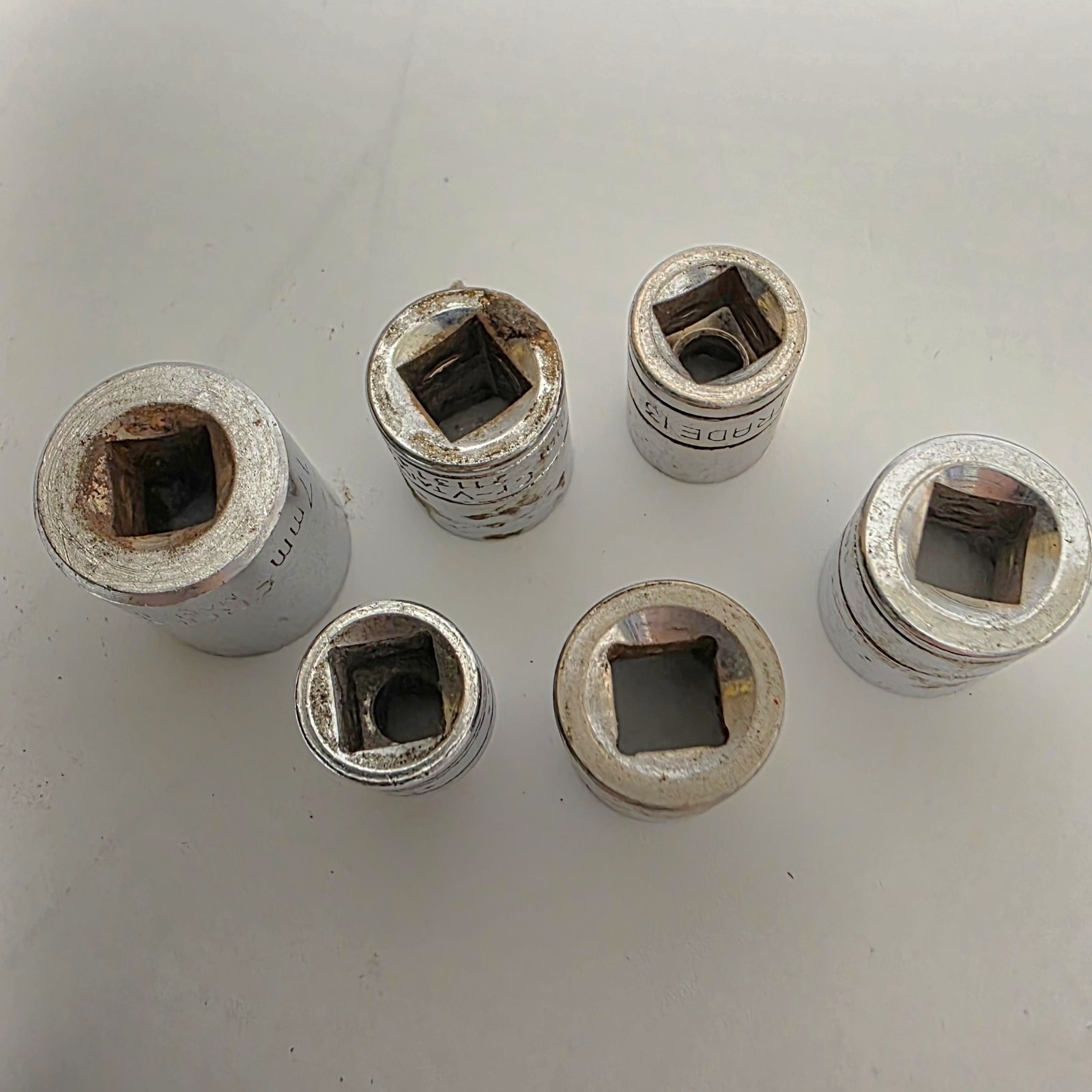 Used Various Shallow Sockets Assorted Sizes *See Pics For List #986