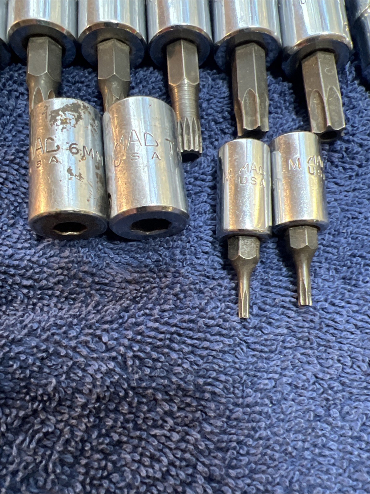 MAC TOOLS TORX BIT SET 11 Pcs MIXED LOT, 1/4” ,3/8” And 1/2” Drive. Lot#5