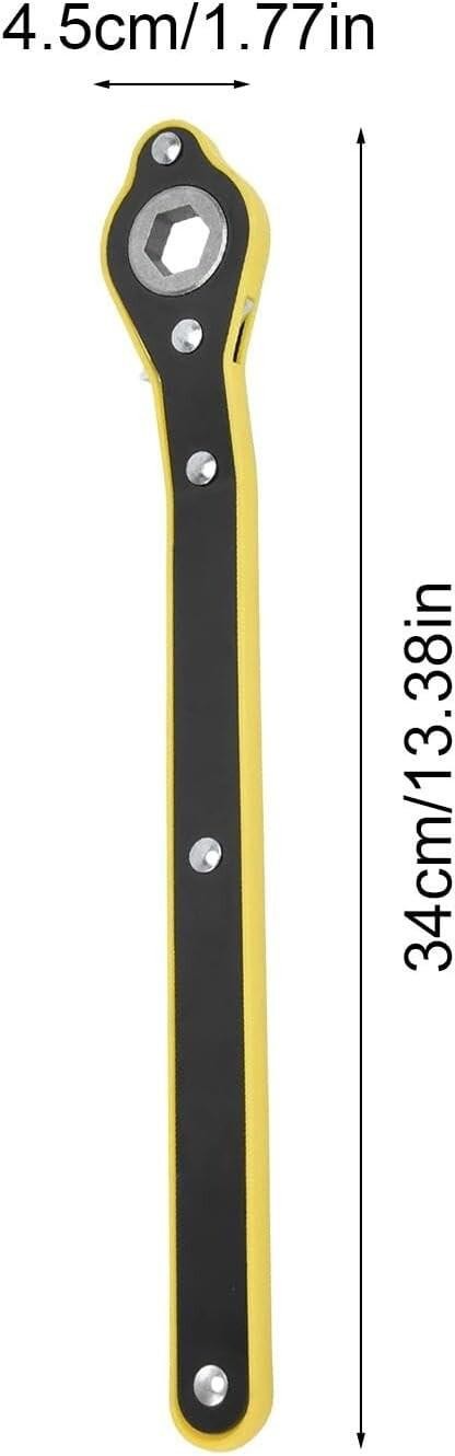 Yellow/Black Car Jack Ratchet Wrench Tire Wheel Lug Wrench Hand Repair Tool Auto