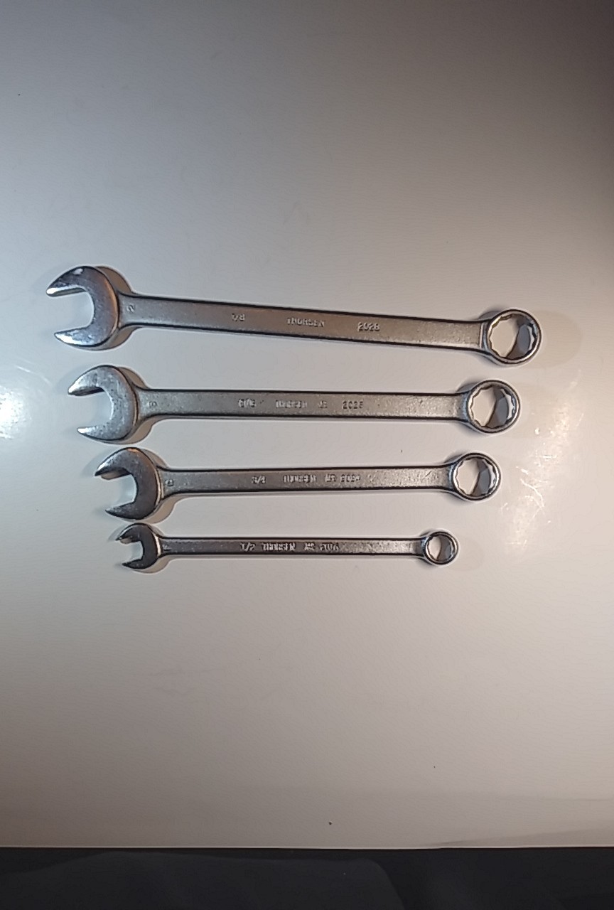 Vintage THORSEN Combination Wrench 4pc Set Made USA
