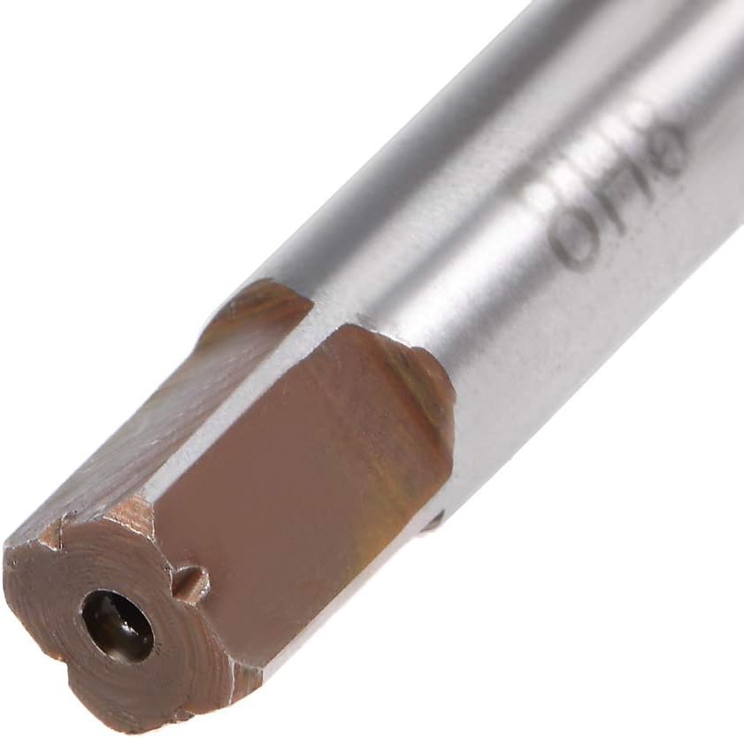 uxcell Hand Reamer 8mm Alloy Tool Steel H8 6 Straight Flutes Milling