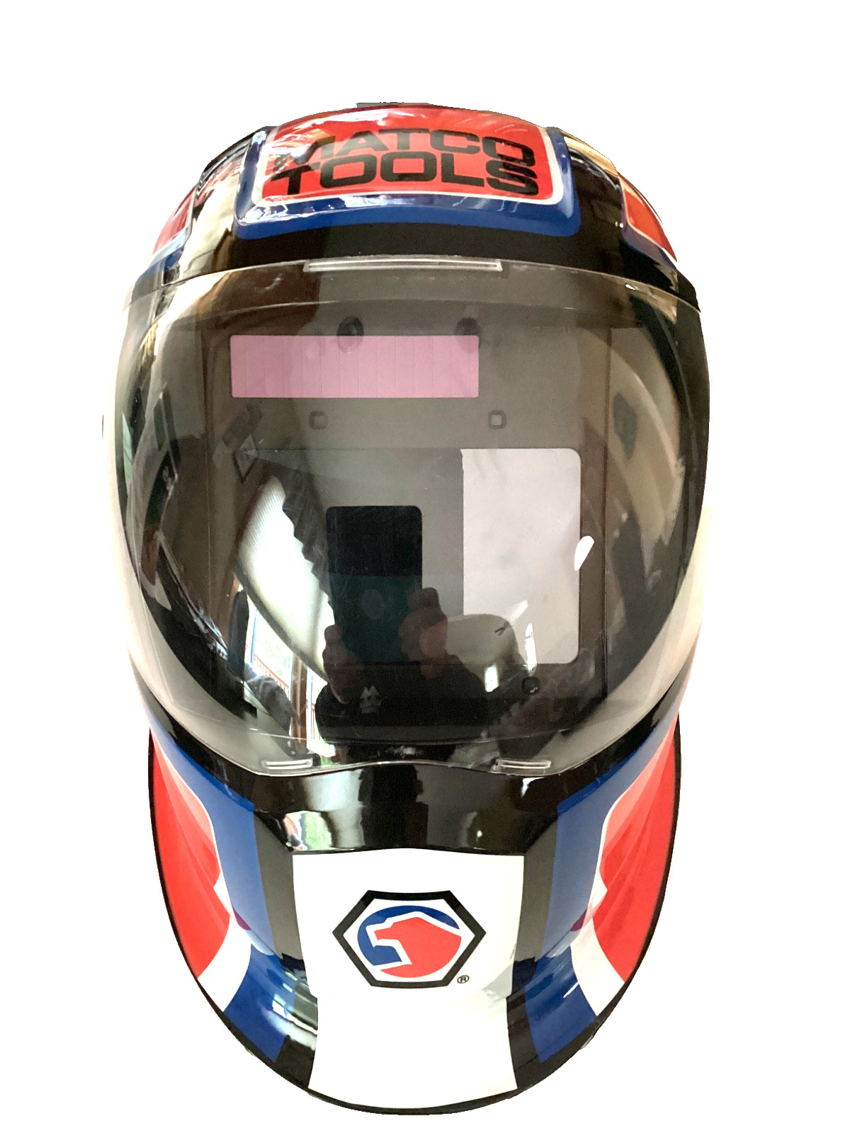 Matco Tools WH900V Auto Darken Welding Helmet Red White Blue Grind Weld Cut MINT