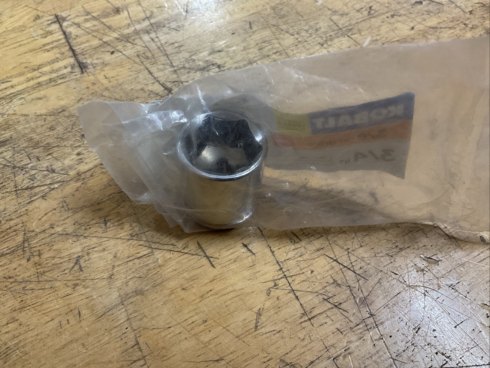Kobalt 337800 SAE 3/4-in Shallow Socket 3/8in Drive 6-point Chrome Finish Single