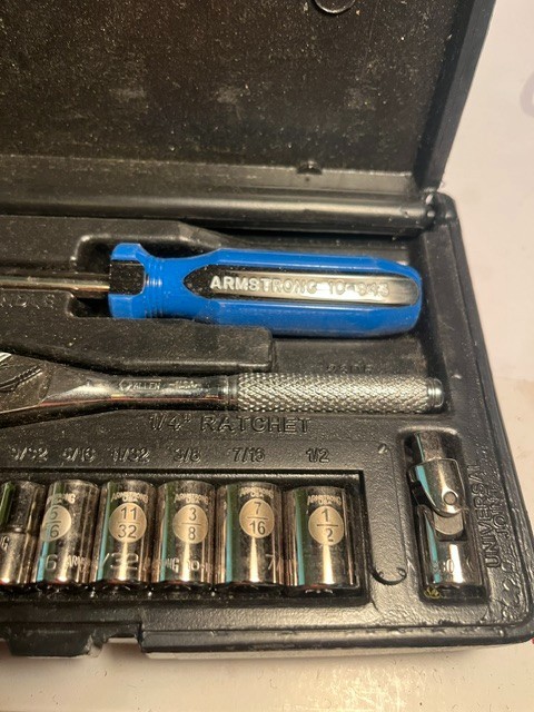 ARMSTRONG 1/4″ drive socket set 13 pcs with case USA