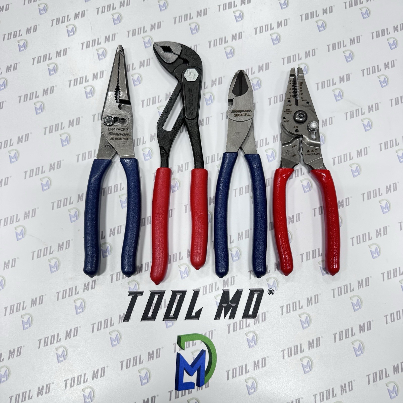 Snap-on Tools USA NEW 4pc Assorted Colors Plier Set PL4TGKB1
