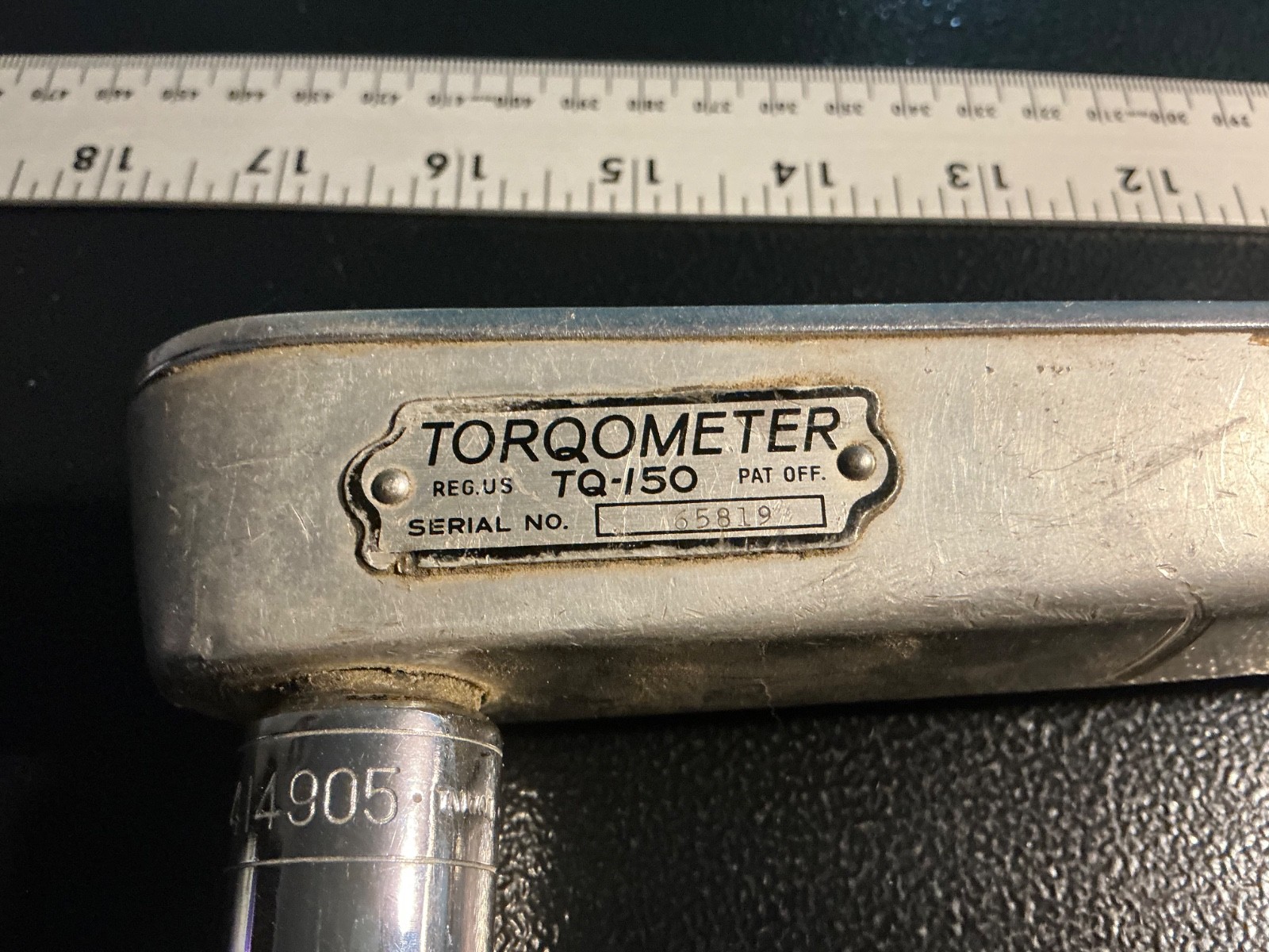 Snap-On Tools TQ-150 Torqometer, 1/2” dr, foot pounds Torque Wrench 150 ft lbs B