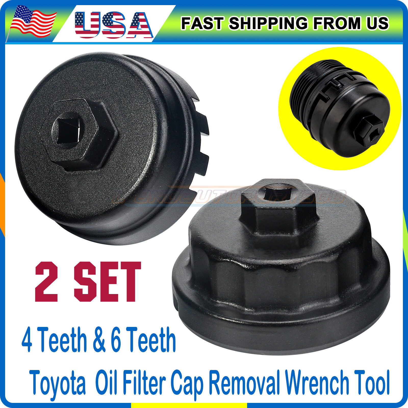2pcs Oil Filter Cap Removal Wrench Tool For Toyota Lexus Scion RAV4 Camry Tundra