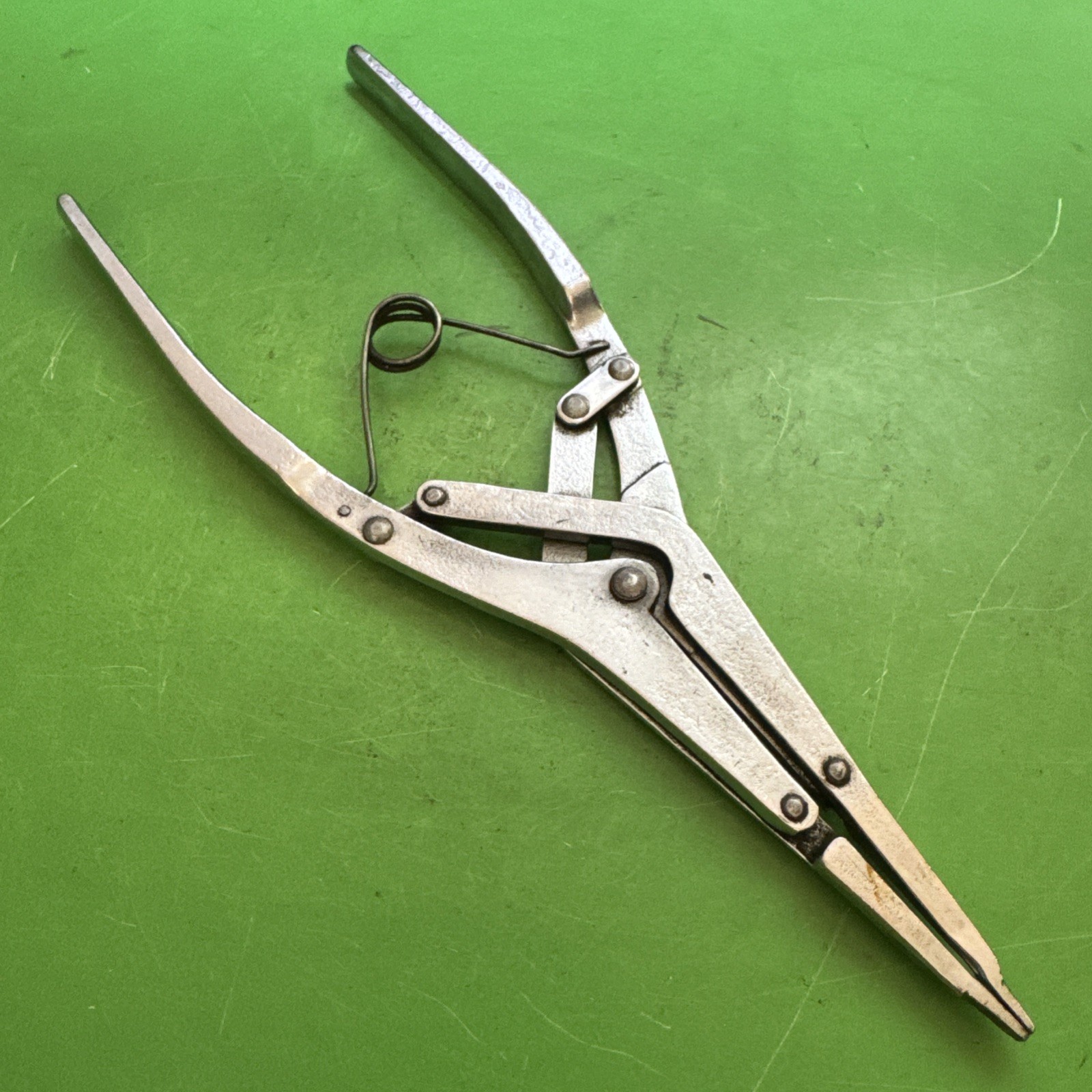 Snap-On USA 10″ Long Spring Loaded Straight Tip Retaining Ring Pliers MPN PJ10B