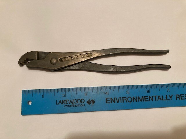 MADE IN USA – Vintage BLUE BIRD #52 7 1/2″ BATTERY TERMINAL PLIERS – FREE SHIP