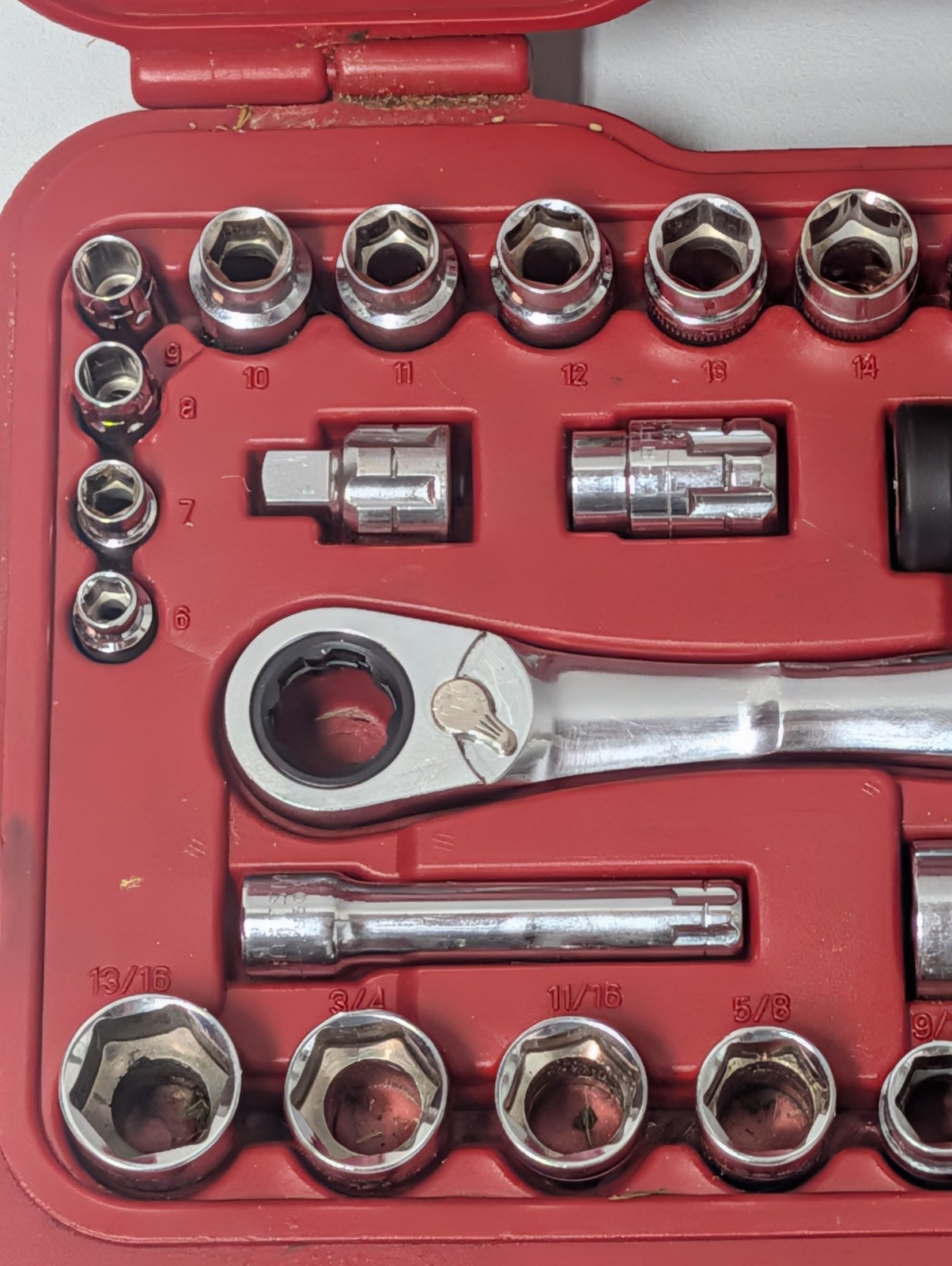 VTG Sears Craftsman 30pc Max Axess Socket Ratchet Tool Set Pass Thru Low Profile