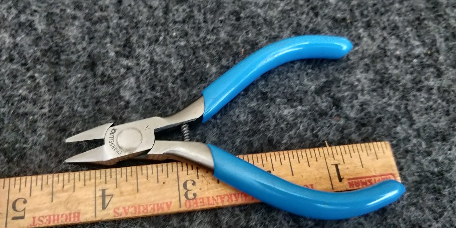 Channellock 40S 4-1/4 Inch MINI Diagonal Flush Cutting Plier Spring Act USA