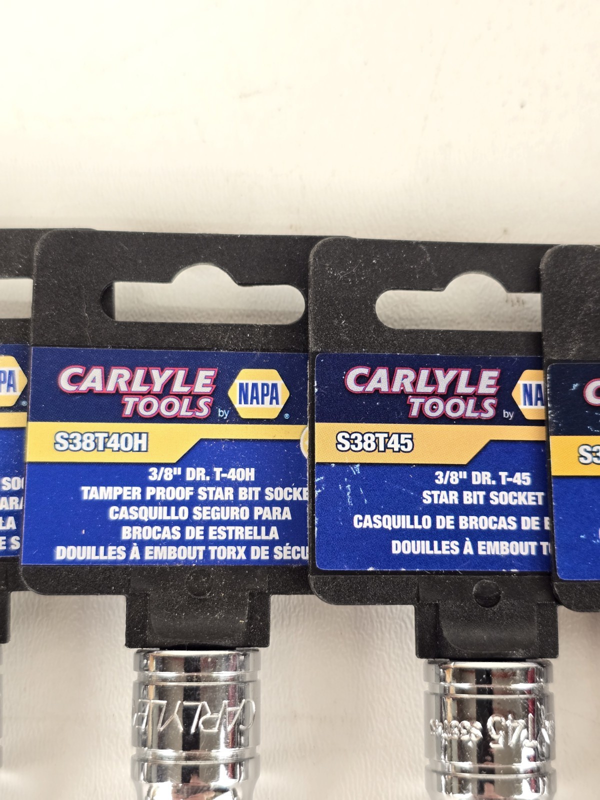 Napa Carlyle 1/4, 3/8, 1/2 DR STAR BIT Socket Set T8-T60 Mix Tamper Proof & Reg