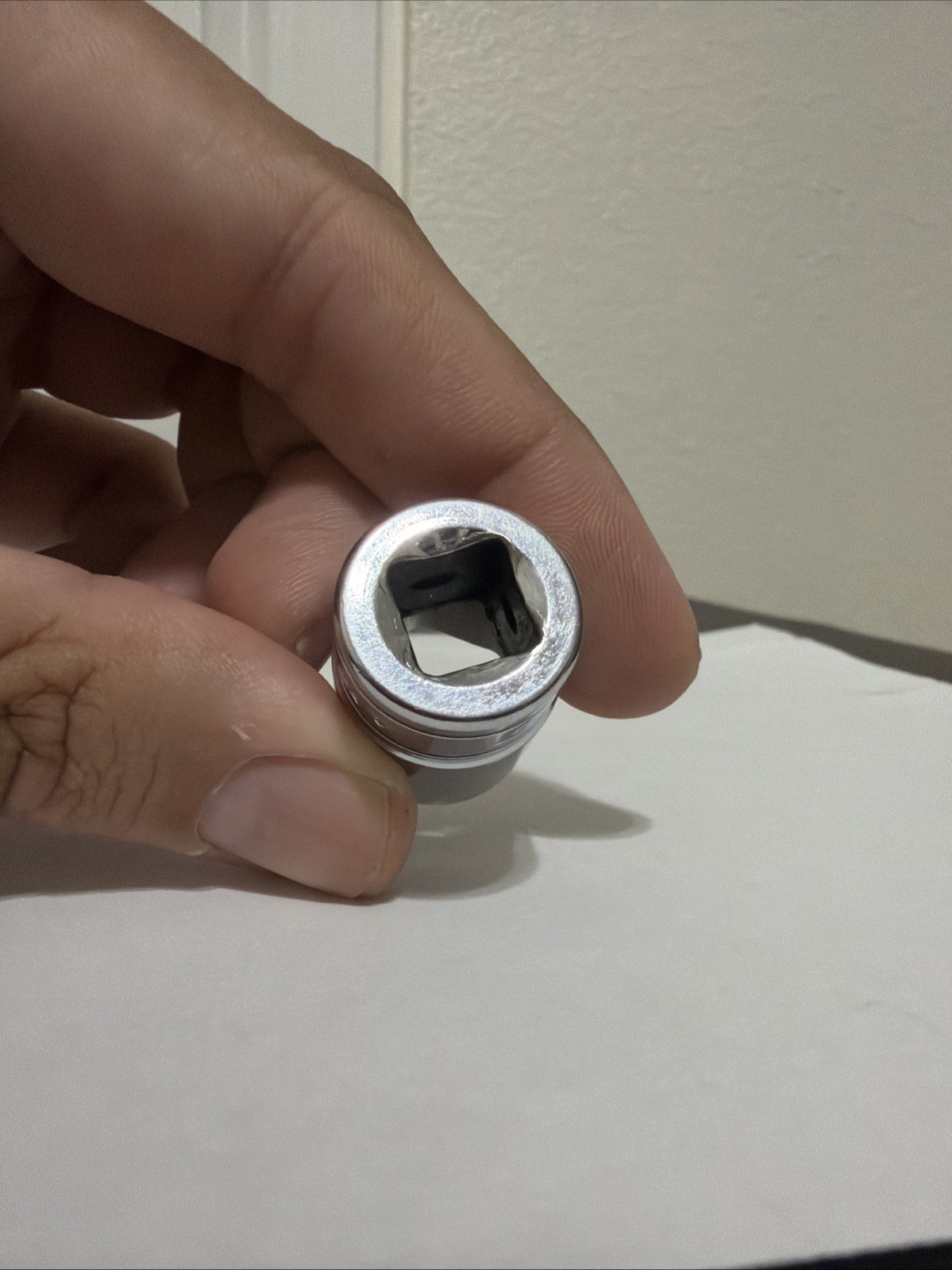 Snap On Tools FS201 3/8 Dr 6Pt SAE 5/8 Flank Dr Shallow Chrome Socket USA