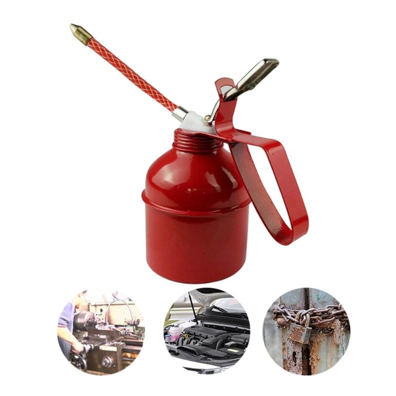 300ml 500ml Pistols Pump Oiler with Hose Spout Lubricating Oil Thumb Pump