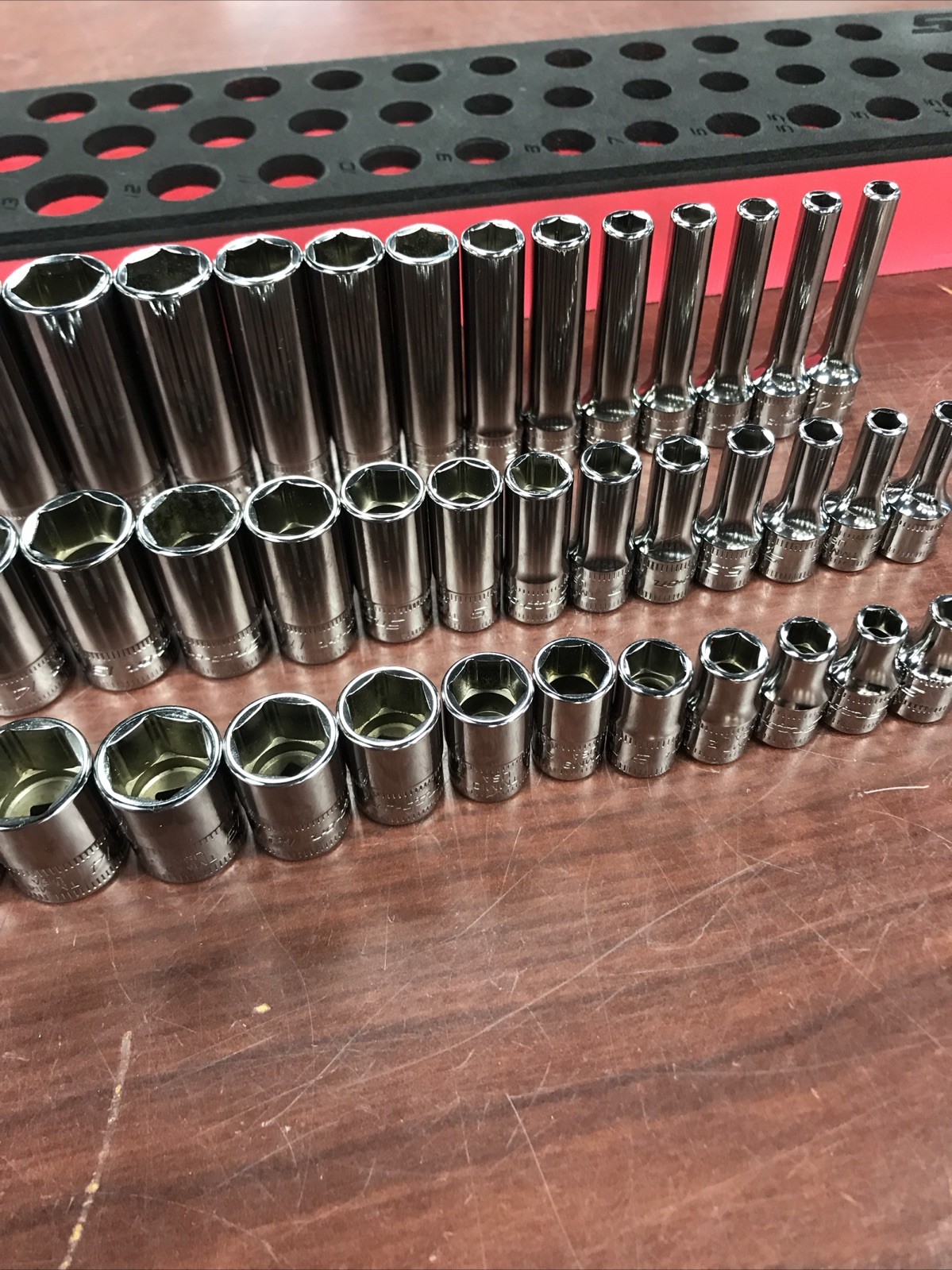 Snap-On (TMM4-STMM15) 42pc 1/4″ Drive 6pt Metric Flank Drive Deep Socket Set