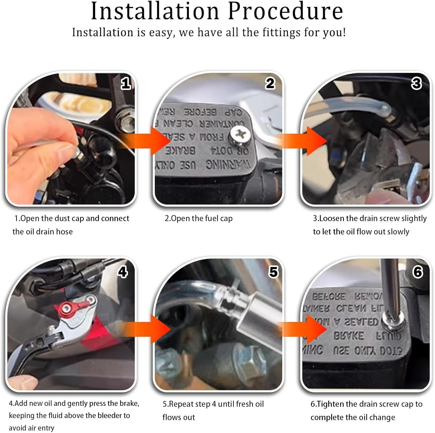 Universal Brake Bleeder Kit: Complete 4PC Hose & Valve Set for Safe Maintenance